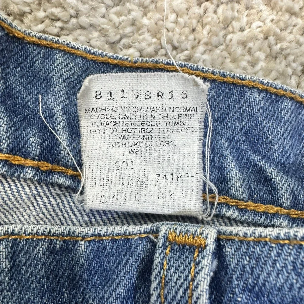 Levi's Jeans Mens 40x30 550 Relaxed Fit Blue Orange Tab Tapered Leg EUC